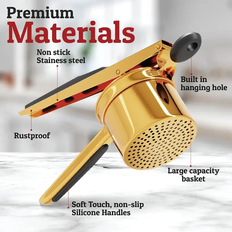 Stainless Steel Potato Masher – Ergonomic Tool for Mashed Potatoes