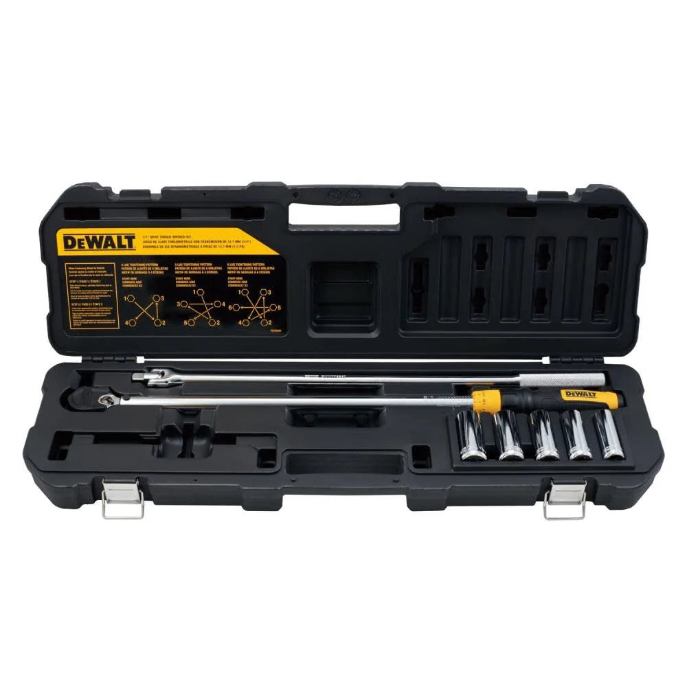 DW 1/2" Drive Torque Wrench Tire Change Kit 7pc DWMT17107 from DW