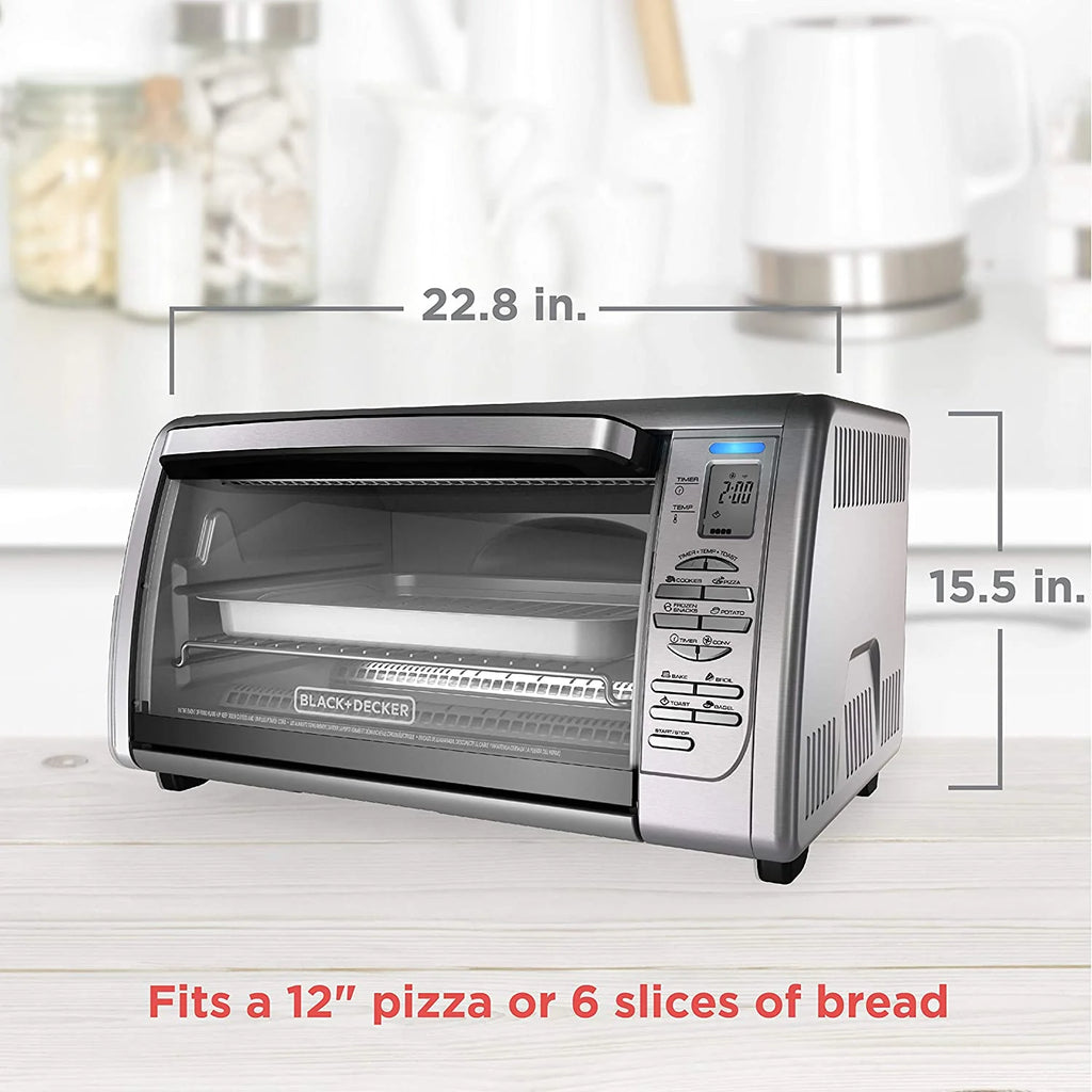 BLACK+DECKER 02648008504 Countertop Convection Toaster Oven . Silver . CTO6335S