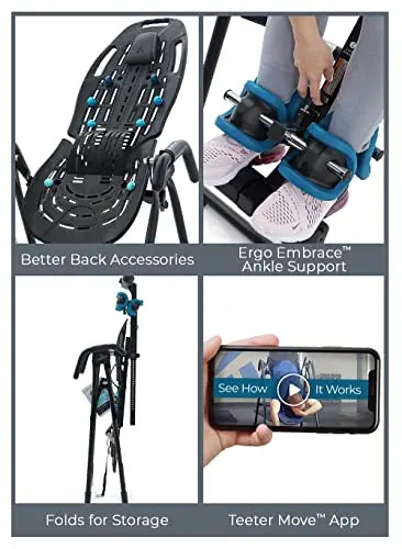 Teeter EP-560 Limited Inversion Table – FDA-Registered & UL-Certified for Back Pain Relief