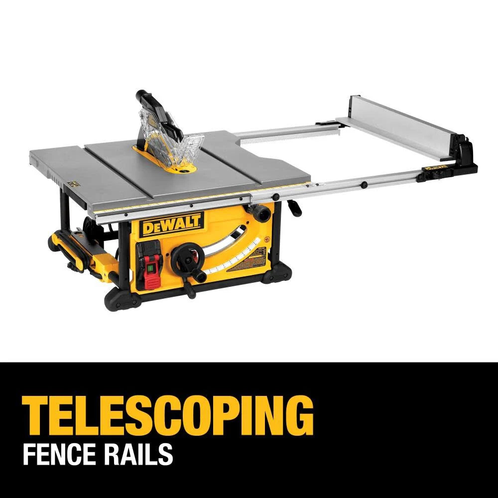 DW 10" Jobsite Table Saw 32 1/2" Rip Capacity and Rolling Stand DWE7491RS from DW