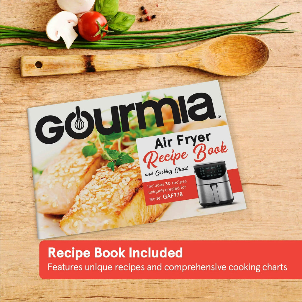Gourmia 7-Qt Digital Air Fryer with Guided Cooking . Easy Clean . Stainless Steel