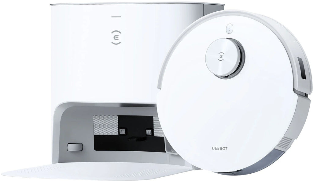 ECOVACS Robotics - DEEBOT T10+ Wi-Fi Connected Robot Vacuum & Mop with Auto Empty, Laser Mapping and AI Object Recognition and Avoidance - WHITE