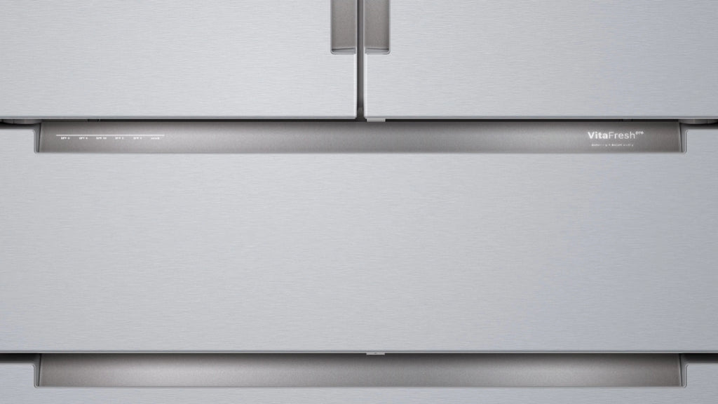 Bosch - 800 Series 20.5 Cu. Ft. 4-Door French Door Counter-Depth Smart Refrigerator - Stainless steel