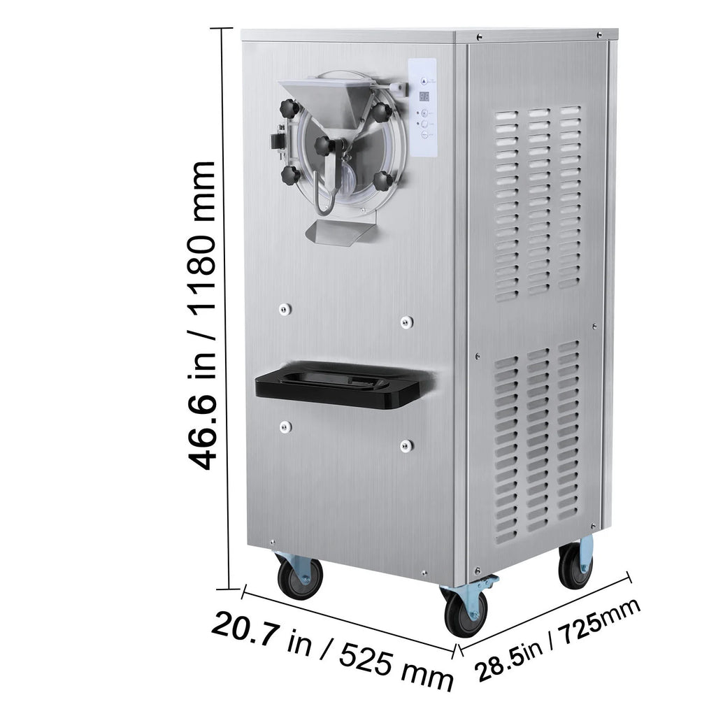 KFFKFF 20 - 25 L/J Capacity Commercial Hard Farm Ice Cream Maker 1 Flavor Automatic Cleaning