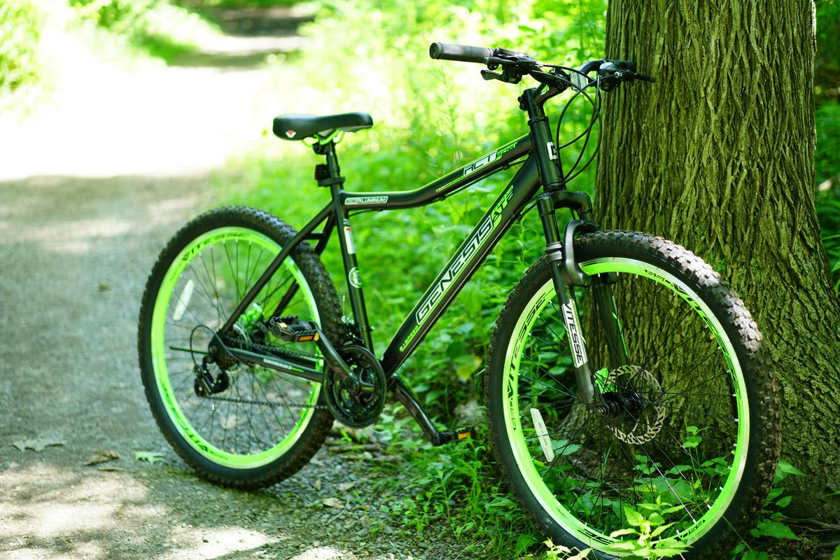 Genesis 27.5 RCT Mens Mountain Bike . Black/Green