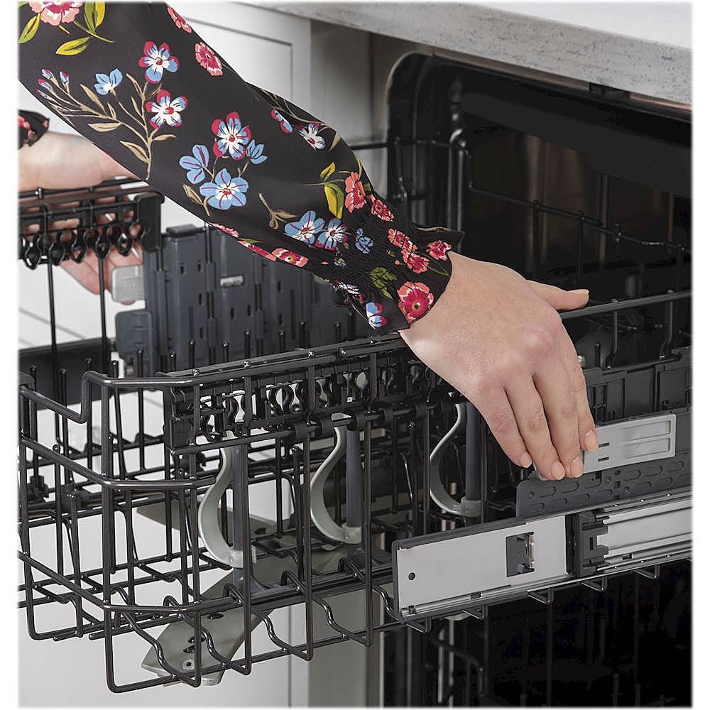 Café - 24" Top Control Tall Tub Built-In Dishwasher with Stainless Steel Tub and Silverware Jets - Stainless steel