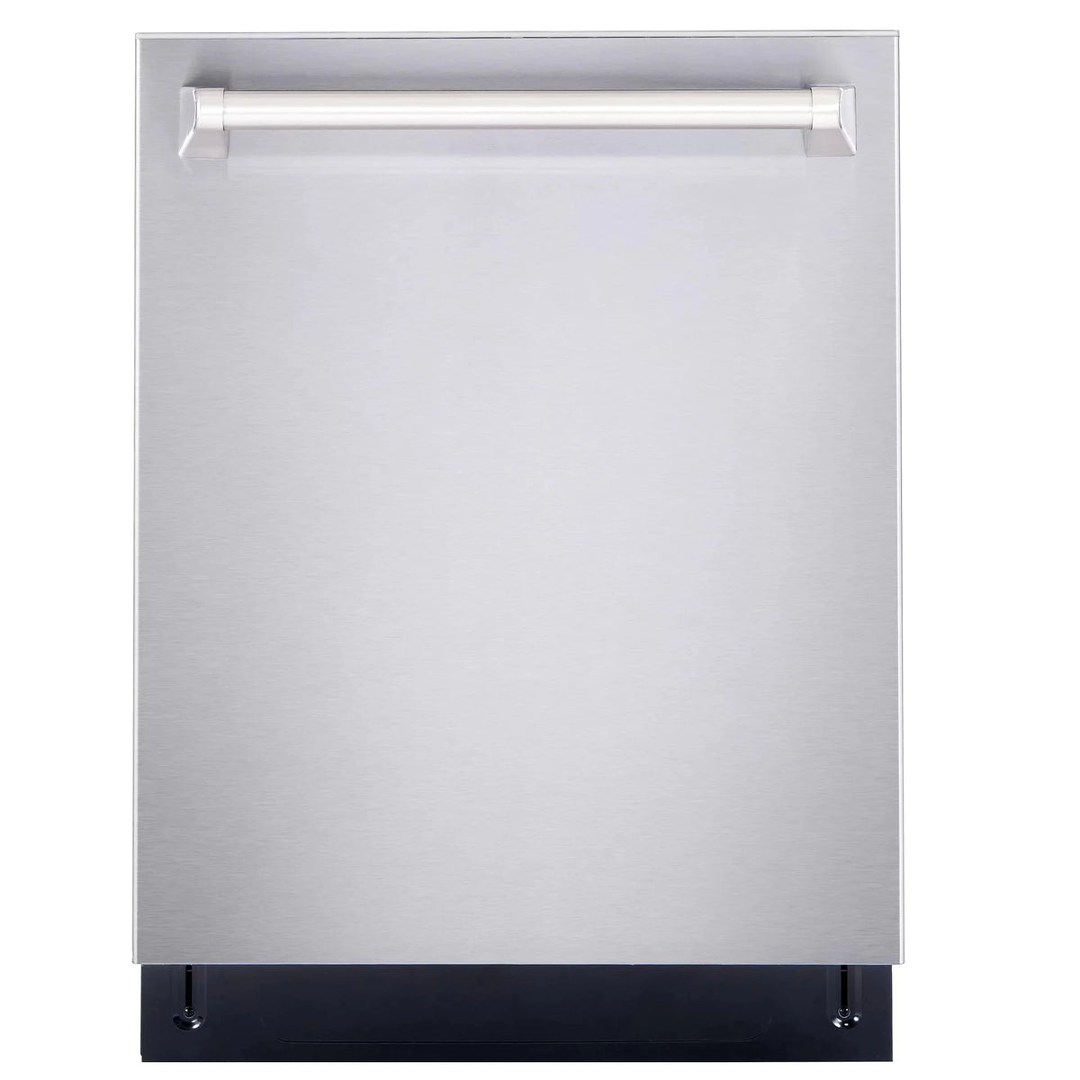 Cosmo 4 Piece Kitchen Appliance Packages with 30" Freestanding Electric Range 30" Wall Mount Hood 24" Built-in Integrated Dishwasher & French Door Refrigerator Kitchen Appliance Bundles