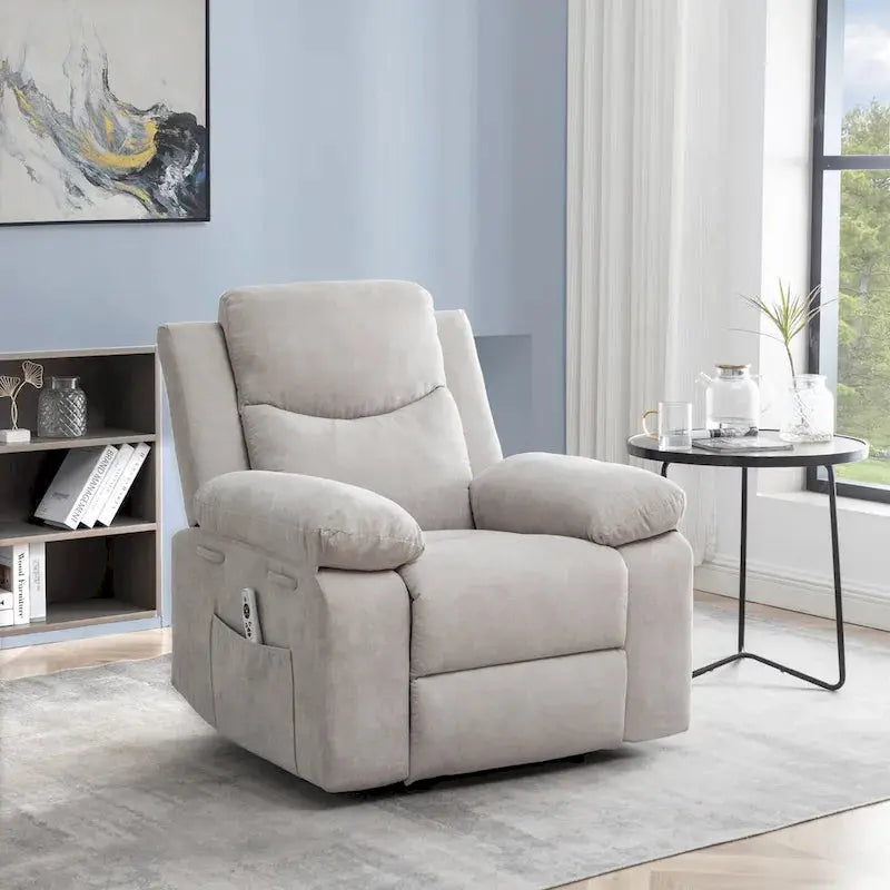 Power Reclining Massage Chair with Heat Therapy and Adjustable Lumbar Support