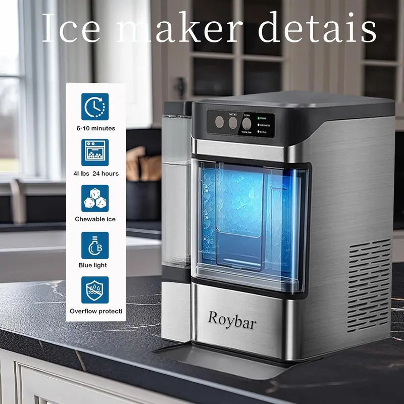Countertop Ice Maker  41 lbs/24H Self-Cleaning Portable Ice Machine with 3L Detachable Tank for Home, Bar, or Office