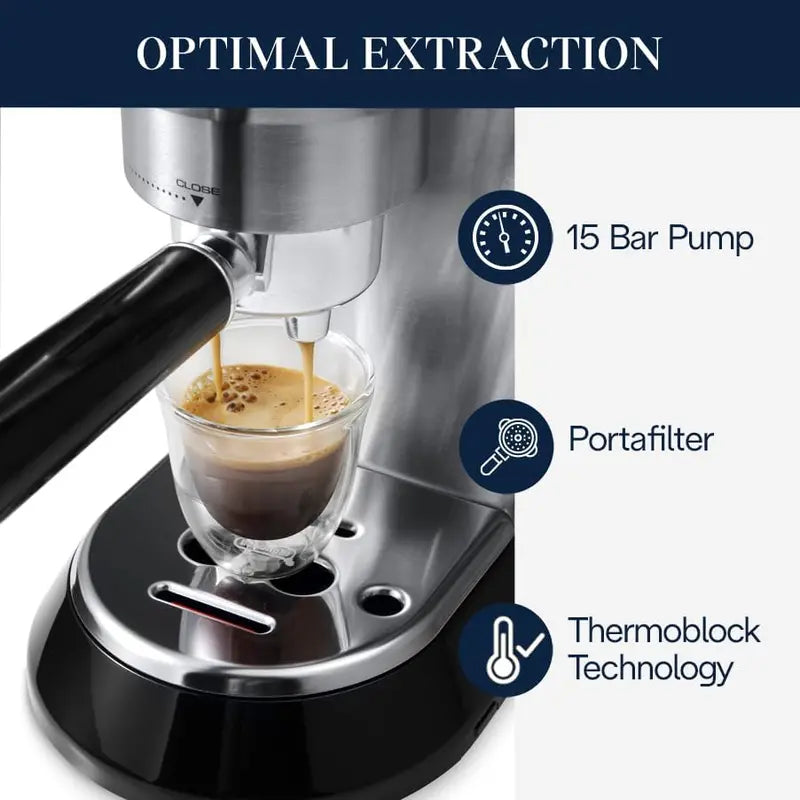 De onghi Dedica EC685 Manual Espresso Machine with Stainless Steel Frothing Wand