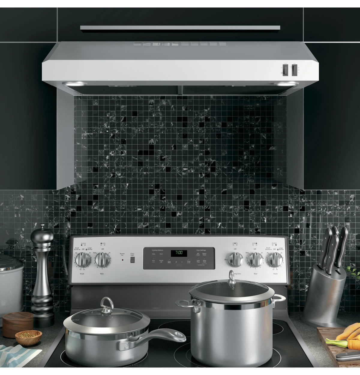 GE - 30" Convertible Range Hood - Stainless steel
