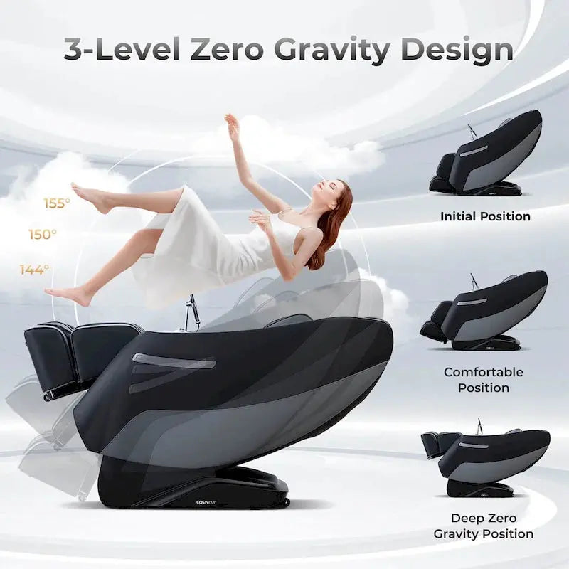 Costway Zero Gravity SL-Track Massage Chair  Full-Body Recliner with Lumbar Support