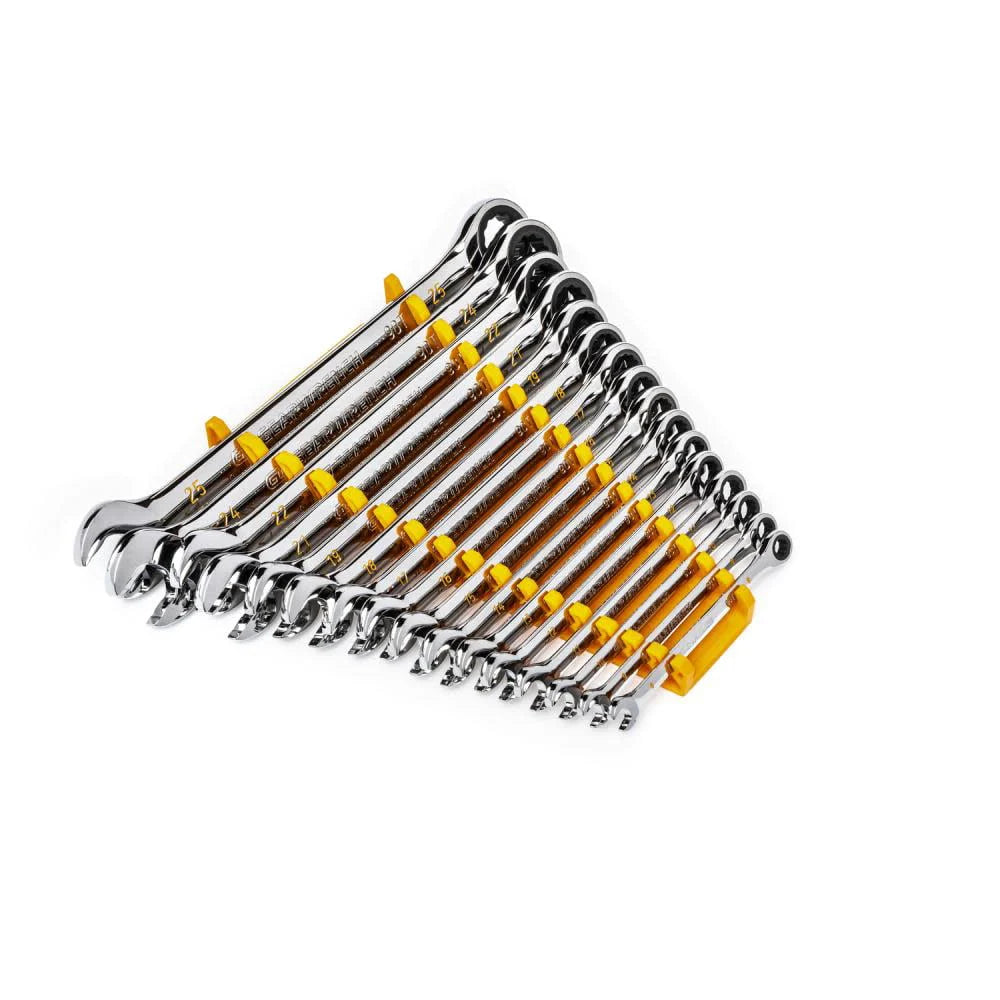 GearWrench 16 Pc. 90T 12-PT Metric Combi Ratchet Wrench Set