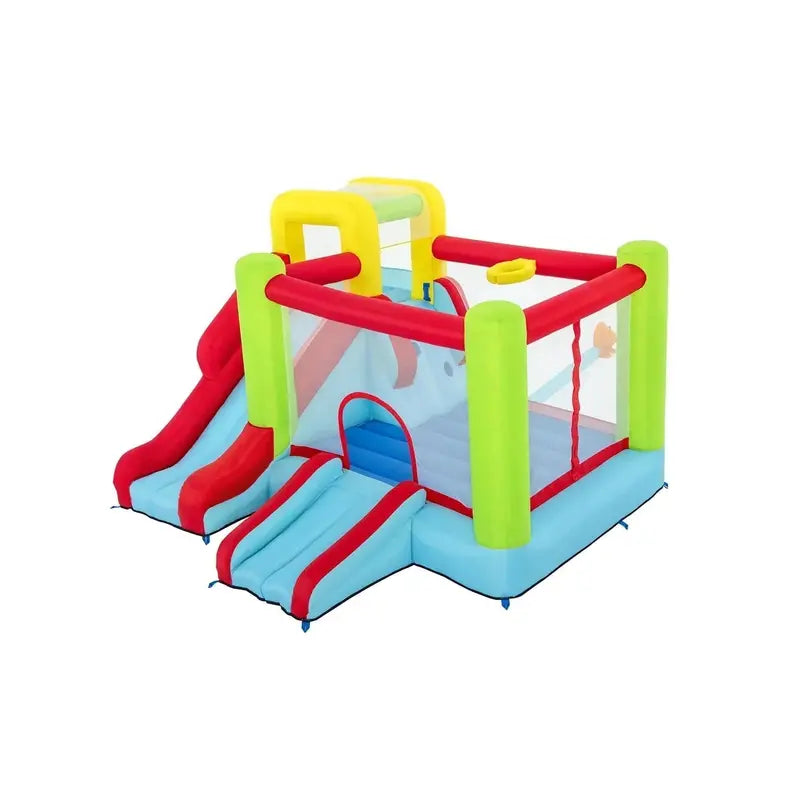 Up, In & Over Wonder Hoops 10-Foot Inflatable Bounce House with Integrated Basketball Hoop and Slide – Outdoor Play Center