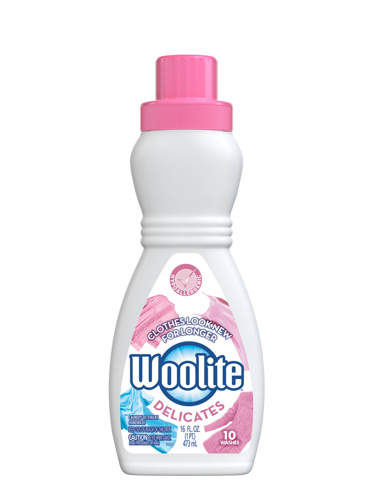 Woolite Delicates Hypoallergenic Liquid Laundry Detergent, 16 fl oz Bottle, Hand & Machine Wash