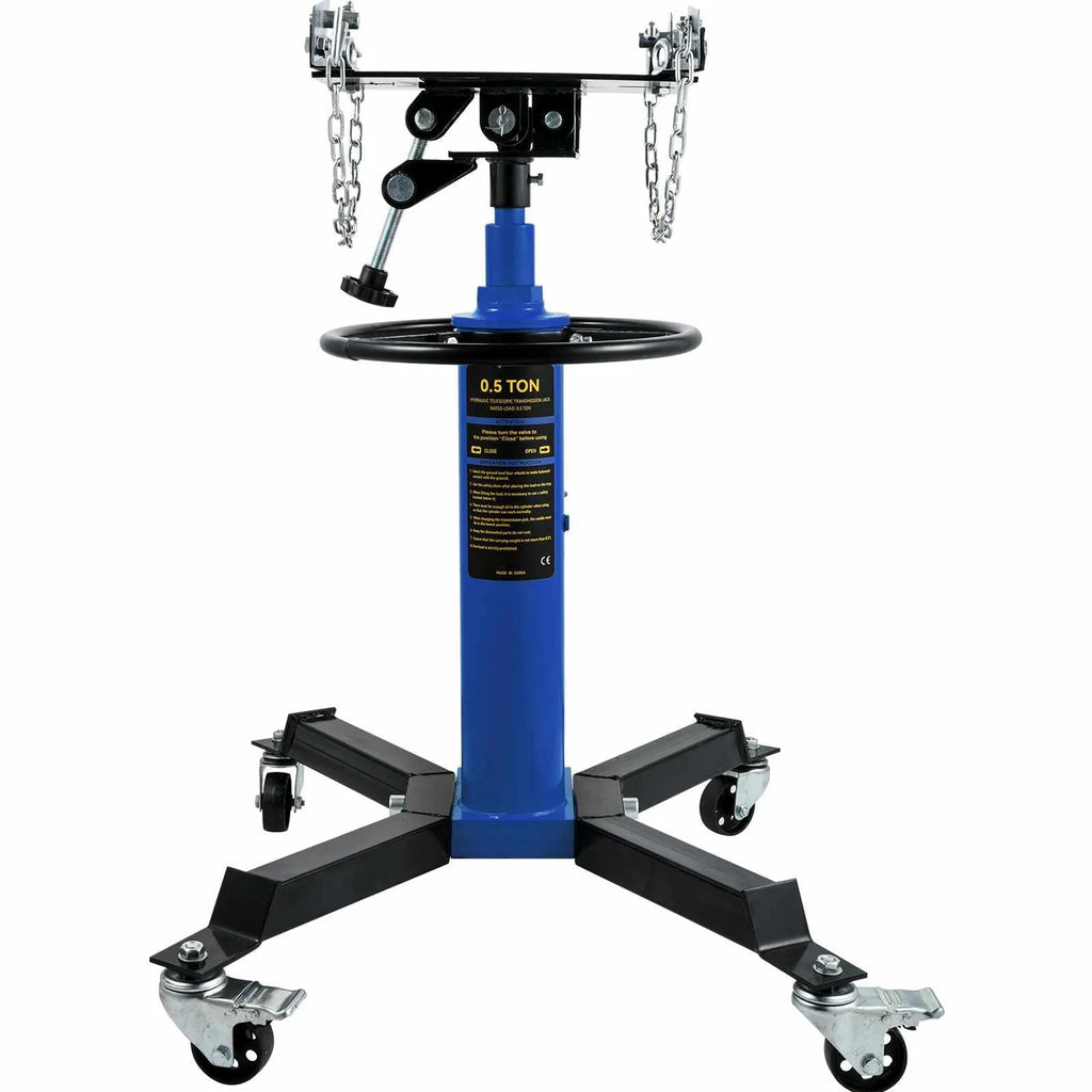 BENTISM Transmission Jack 1100 lbs 2-Stage Hydraulic High Lift Vertical Telescopic,Blue