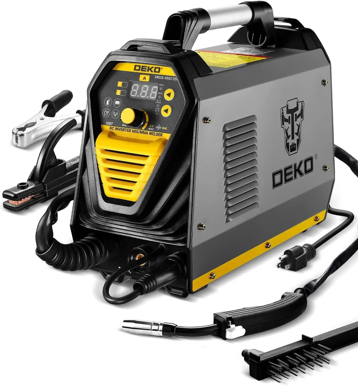 DEKO 135Amp MIG/MMA Welder .110V Flux MIG/Stick/Gass MIG 3 in 1 welding machine IGBT DC Inverter