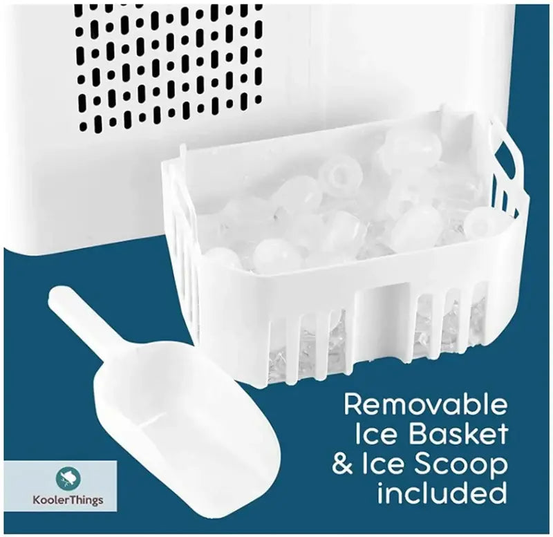 Countdown LED Ice Maker with Rapid Ice Cube Production and Digital Display