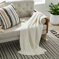 Better Homes & Gardens Solid Knit Throw Blanket, Papyrus, Standard Throw