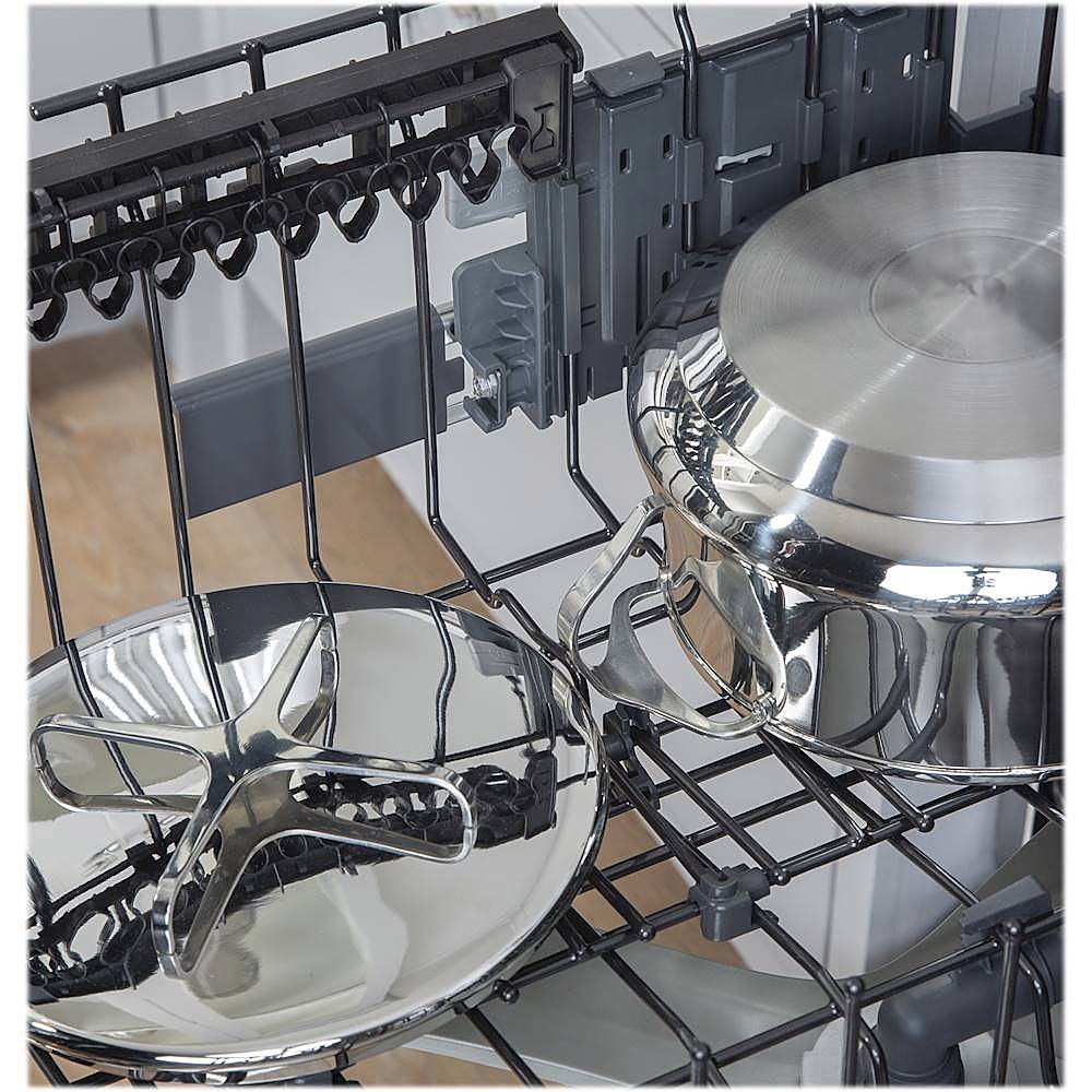 Café - 24" Top Control Tall Tub Built-In Dishwasher with Stainless Steel Tub and Silverware Jets - Stainless steel