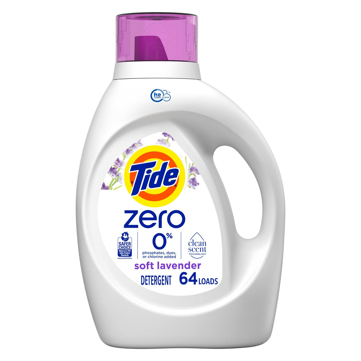 Tide Zero Soft Liquid Laundry Detergent - Lavender Scent - 92 fl oz