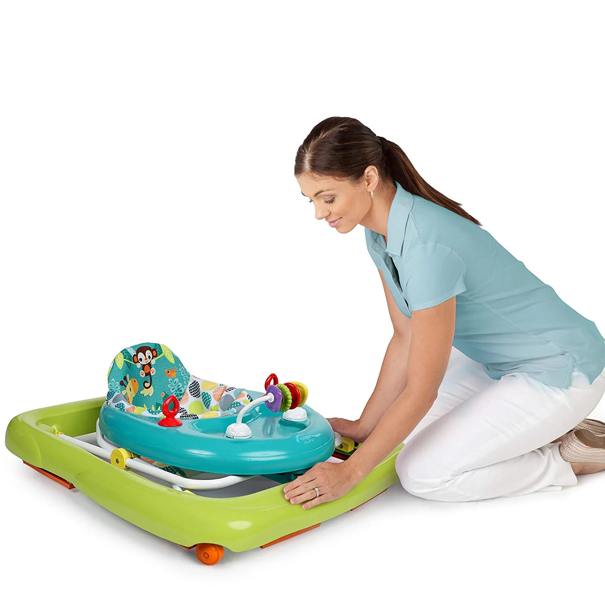 Bright Starts Giggling Safari Walker with Easy Fold Frame for Storage . Ages 6 Months 💝 Last Day For Clearance