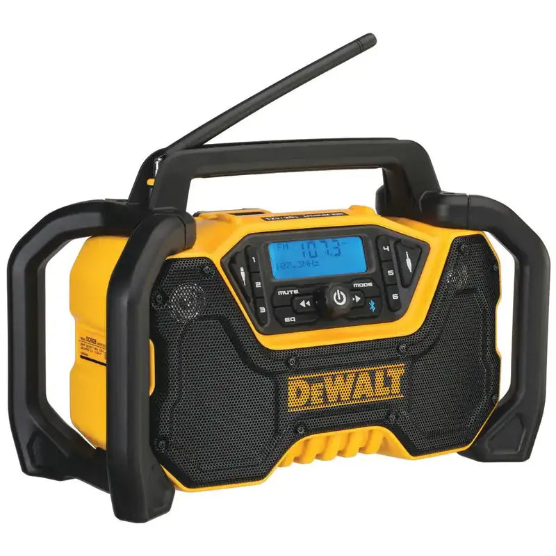 DEWALT DCR028B 20V MAX Compact Bluetooth Radio  Cordless, Tool-Only Design for Jobsite Audio
