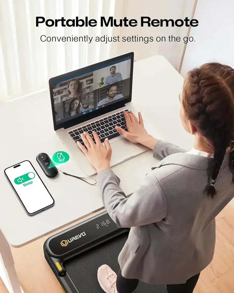 Urevo Strol 2E Smart Folding Treadmill – Dual LED Screens & 2-in-1 Portability