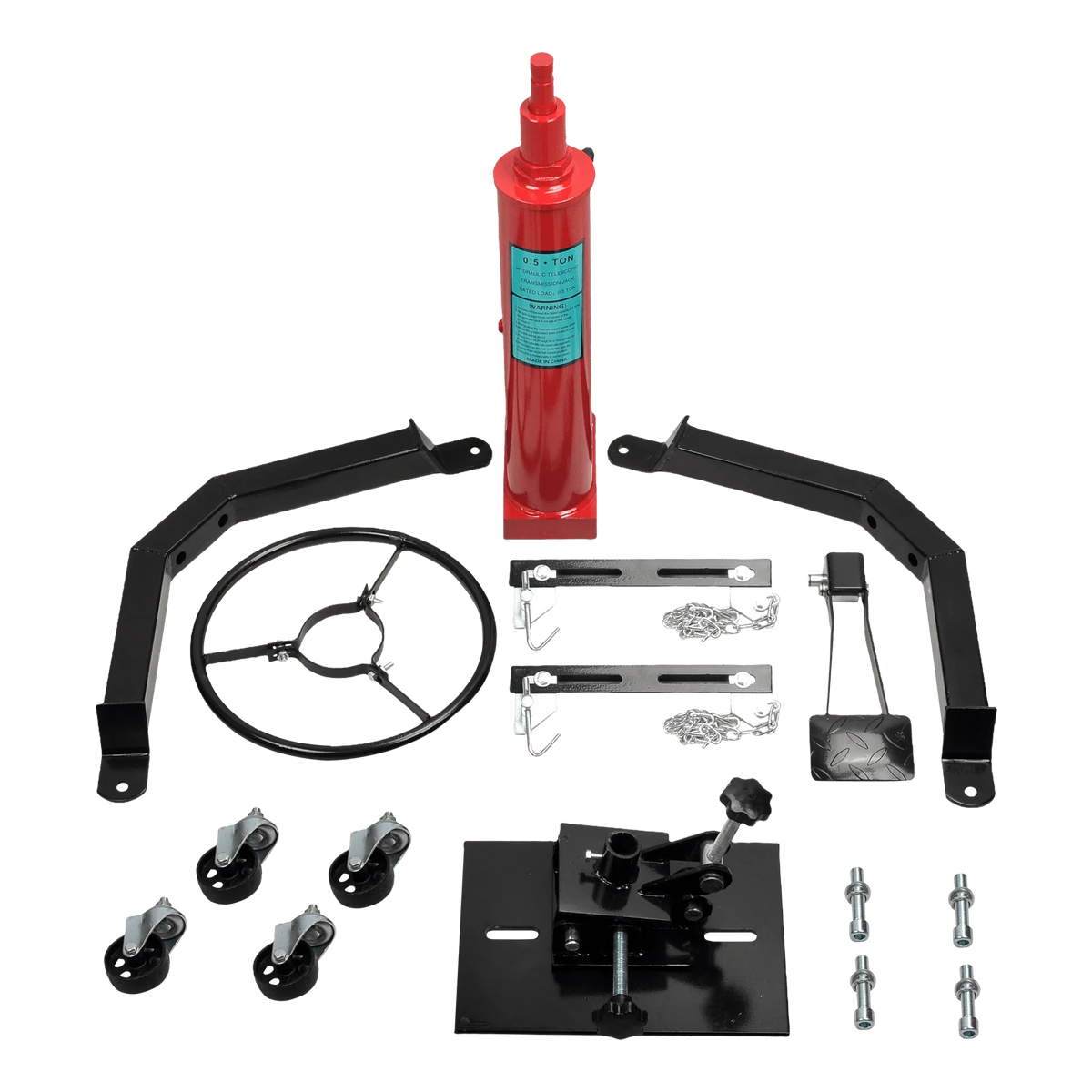 FGJQEFG Transmission Jack 1100Lbs 2 Stage Hydraulic High Lift Vertical Telescopic 34" - 68" Adjustable Height with Foot Pedal Wheels