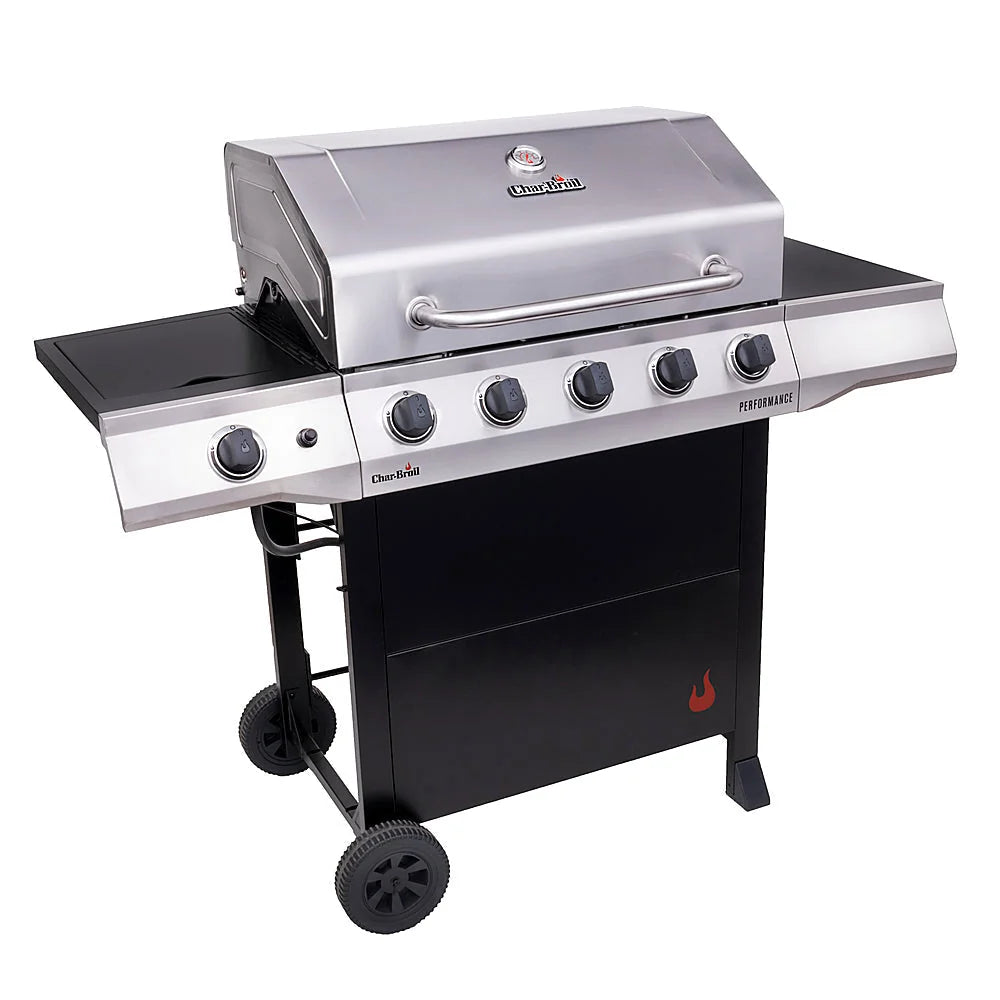 Char-Broil - Performance Series 5-Burner Gas Grill - Stainless Steel/Black