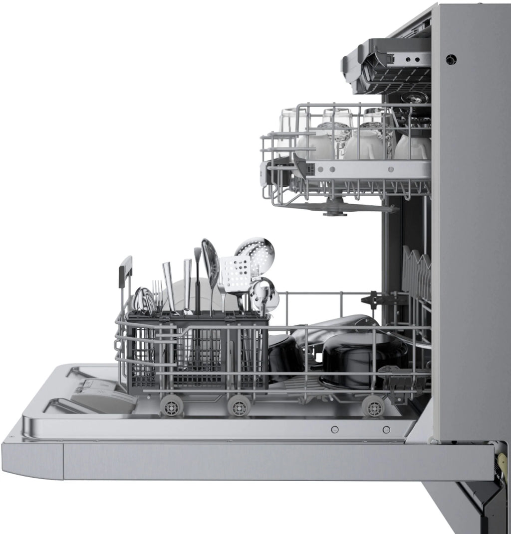 Bosch - 800 Series 18" Front Control Smart Built-In Stainless Steel Tub Dishwasher with 3rd Rack, 44 dBA - Stainless steel