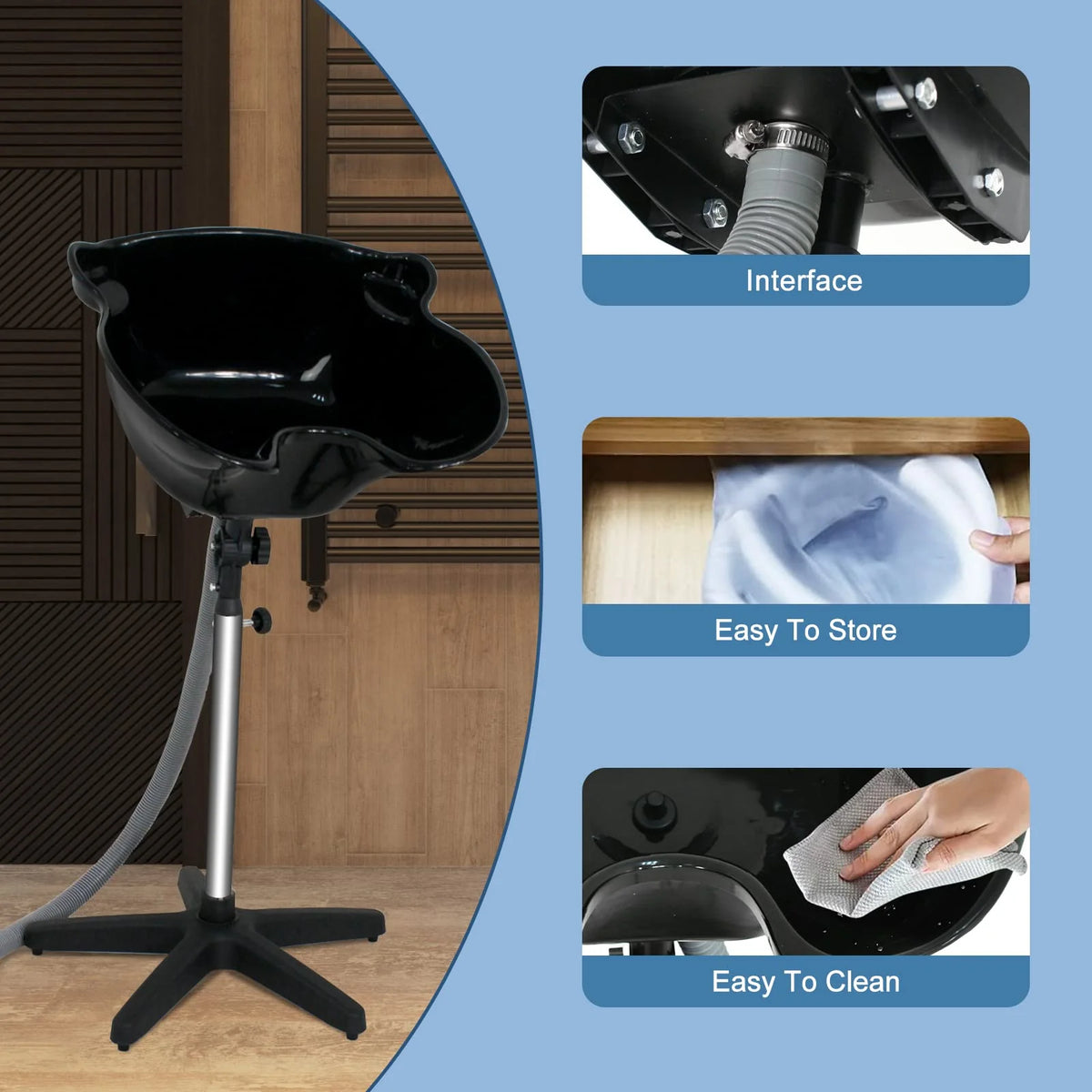 Height Adjustable Portable Shampoo Treatment