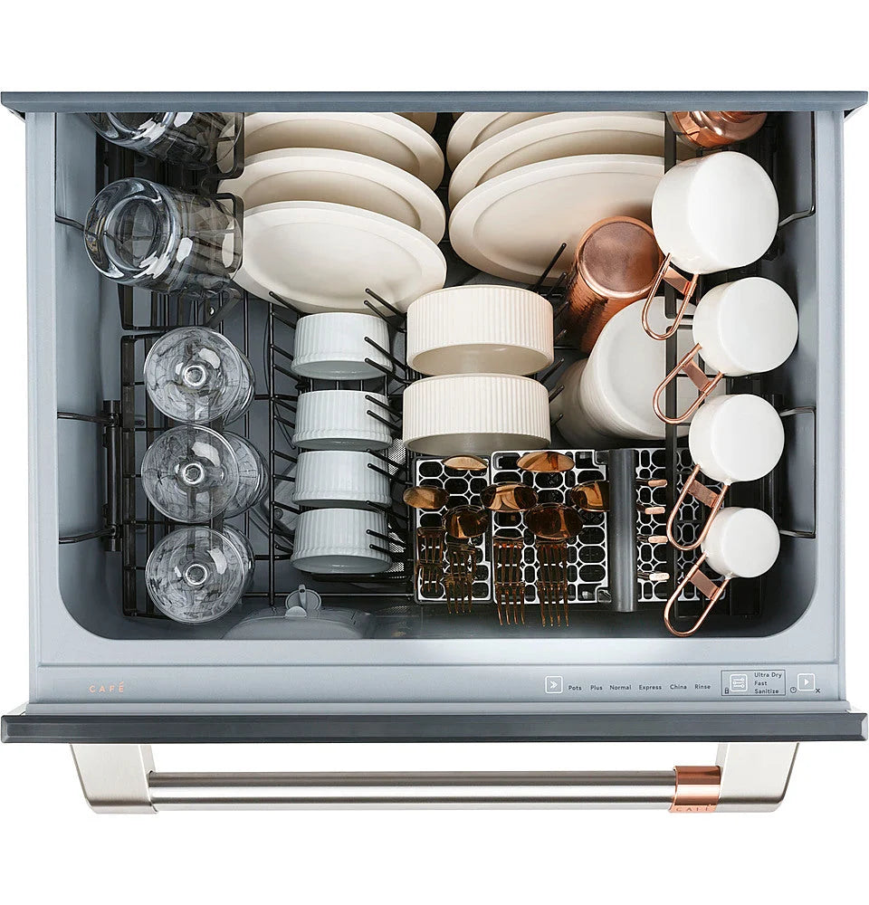 Café 24" Top Control Built-In Double Drawer Dishwasher - Stainless steel
