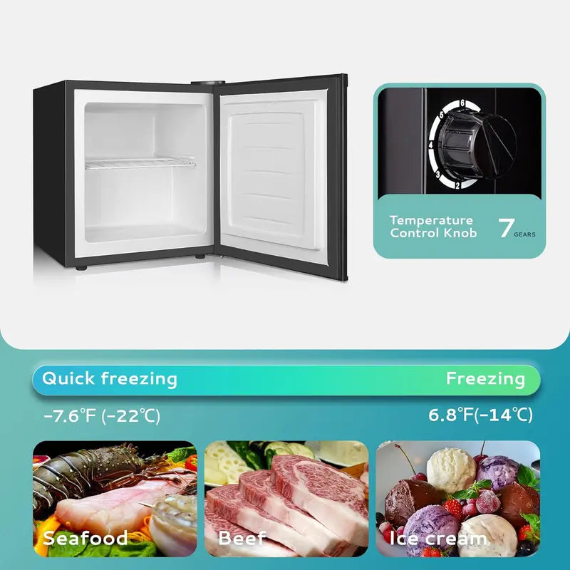 Compact 3.0 Cu. Ft. Upright Mini Freezer  Stainless Steel Reversible Door, Ideal for Dorms, Apartments, or Offices