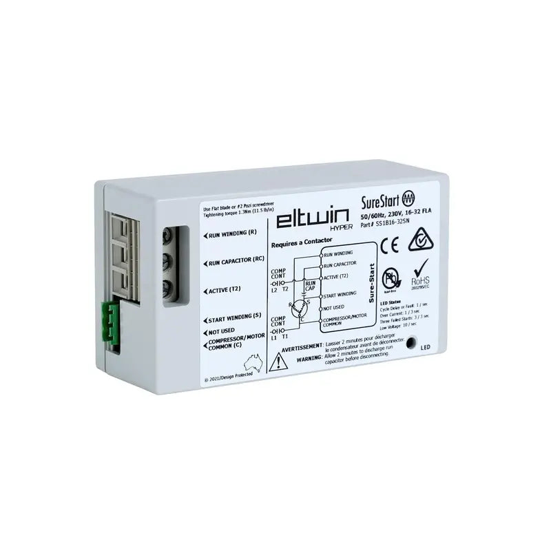 SS1B16-32SN Gray Soft Starter for 4-7 Ton Residential HVAC, 230V, Remote Control