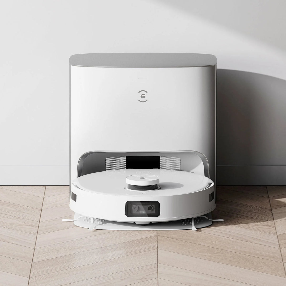ECOVACS Robotics - DEEBOT T10+ Wi-Fi Connected Robot Vacuum & Mop with Auto Empty, Laser Mapping and AI Object Recognition and Avoidance - WHITE