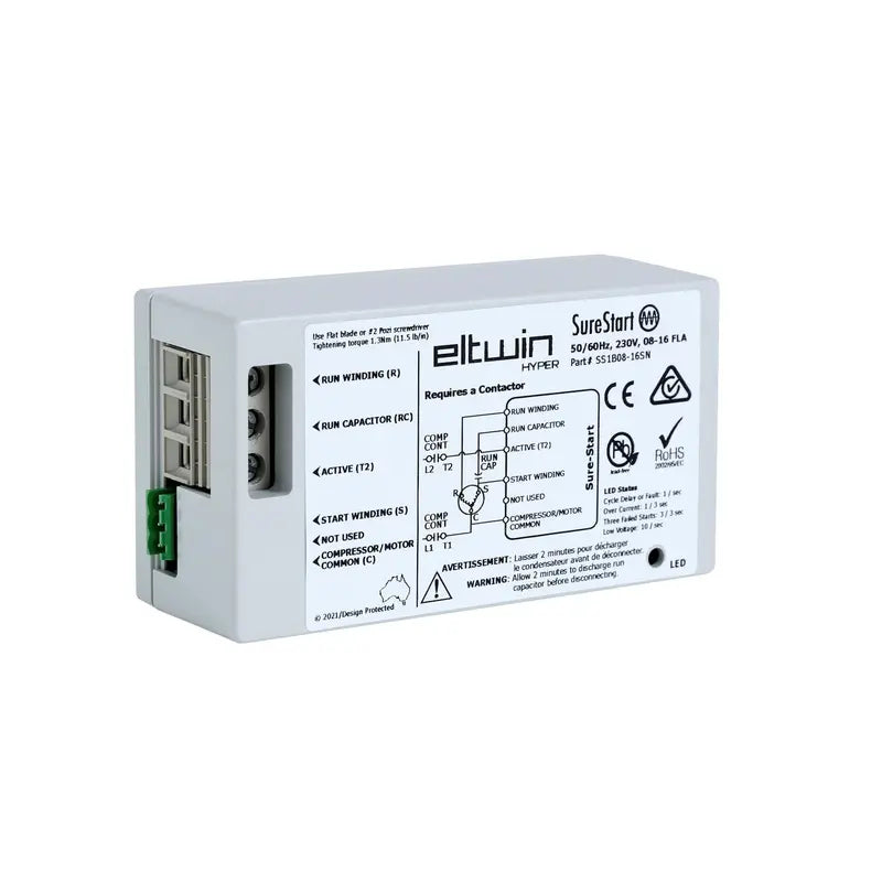 SS1B16-32SN Gray Soft Starter for 4-7 Ton Residential HVAC, 230V, Remote Control