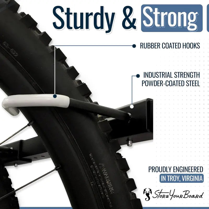 StoreYourBoard Teal Freestanding Triangle Bike Rack – Holds Up to 5 Bikes with Space-Saving Vertical Design
