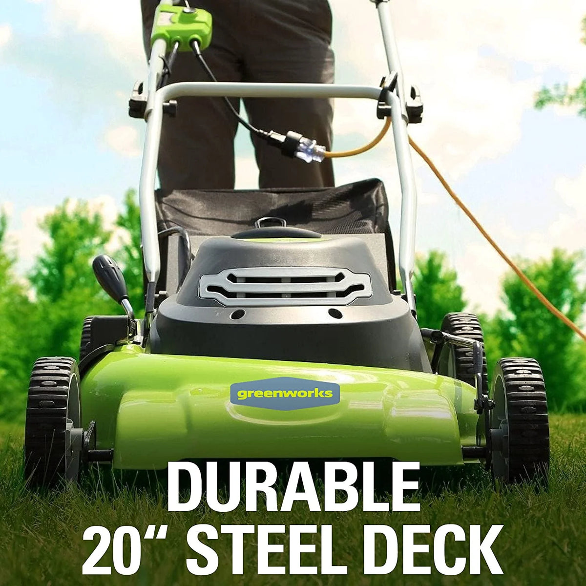 Greenworks 12 Amp 20-Inch 3-in-1Electric Corded Lawn Mower . 25022