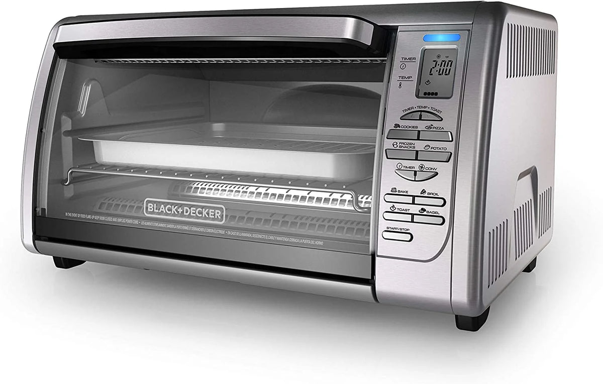 BLACK+DECKER 02648008504 Countertop Convection Toaster Oven . Silver . CTO6335S