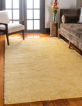 Unique Loom Solid Calabasas Solo Area Rug - 5' x 7'7" - Yellow