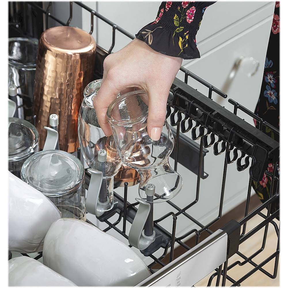 Café - 24" Top Control Tall Tub Built-In Dishwasher with Stainless Steel Tub and Silverware Jets - Stainless steel