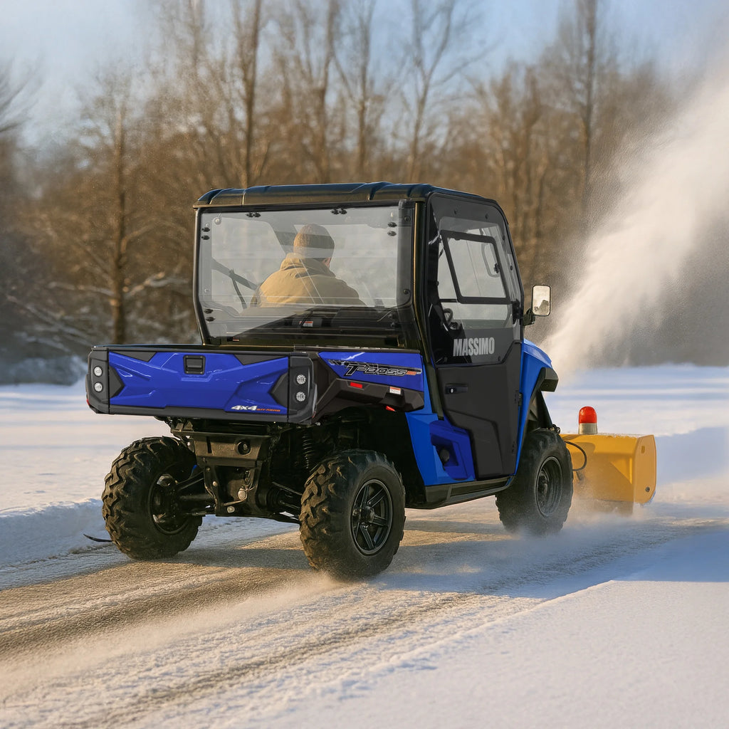 Massimo 60" Snow Blower 2 - Stage - 13HP 420cc Gas Powered UTV/ATV Attachment for Heavy Duty Snow Removal