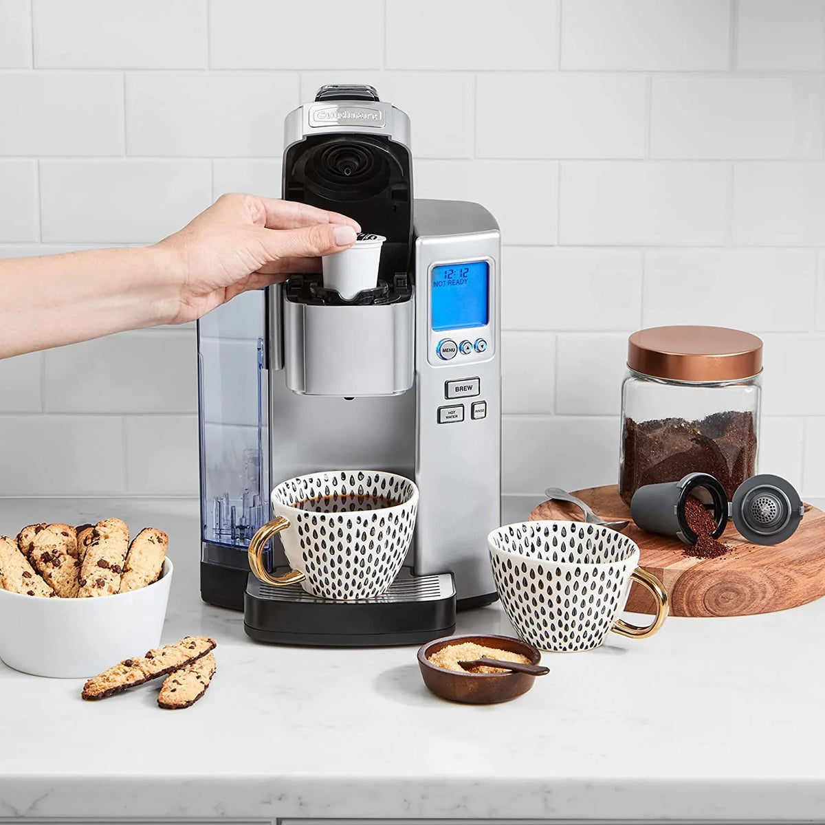 Cuisinart SS-10P1 Coffee Maker Single Serve 72-Ounce Reservoir Coffee Machine . Programmable Brewing and Hot Water Dispenser . Stainless Steel