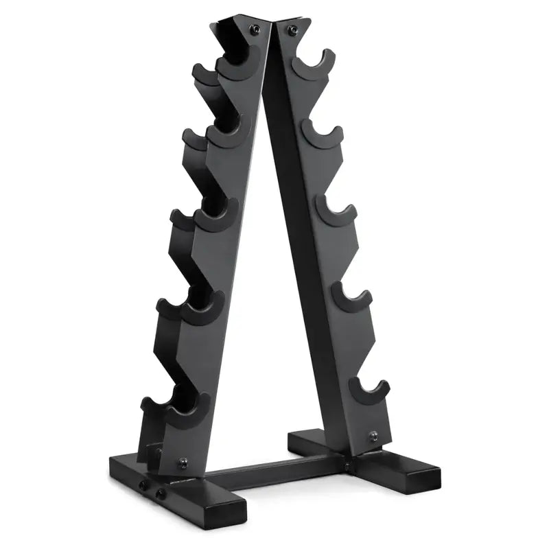 Space-Saving A-Frame Dumbbell Rack for Organized Home Gym Storage
