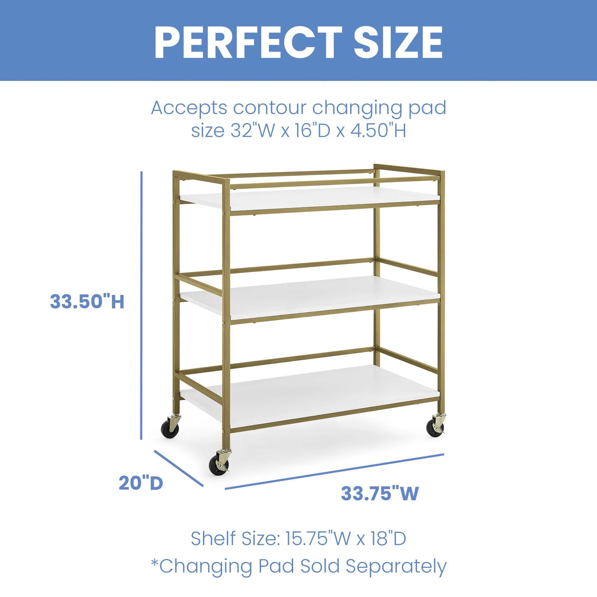 Delta Children Changing Melamine Bronze