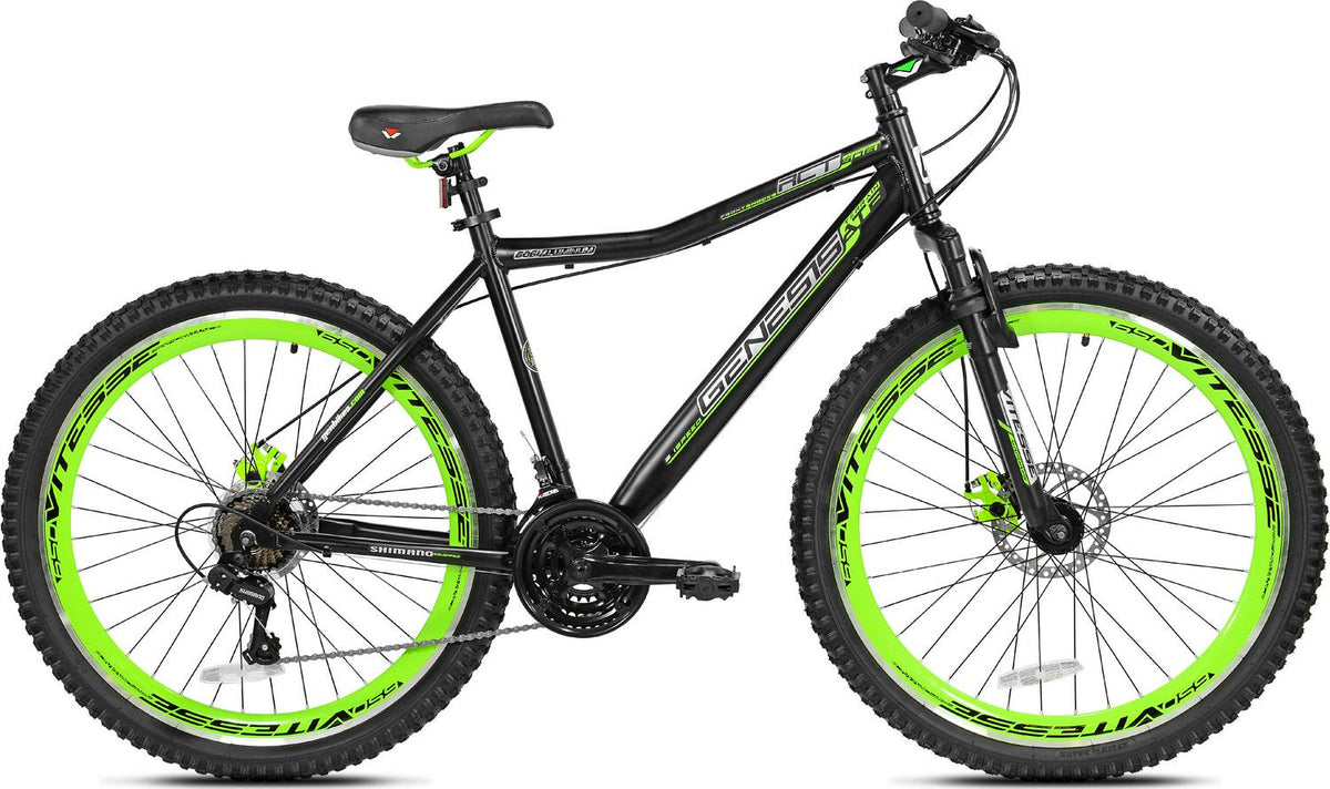 Genesis 27.5 RCT Mens Mountain Bike . Black/Green