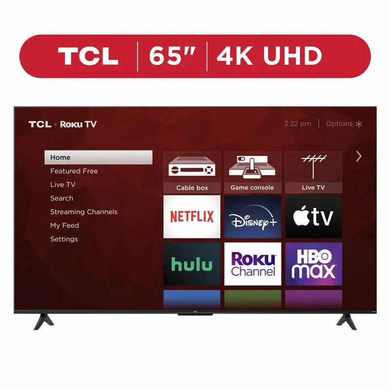 TCL 65″ 4K UHD HDR Roku Smart TV | 4-Series | Voice Control | Dual-Band WiFi | 4 HDMI Inputs