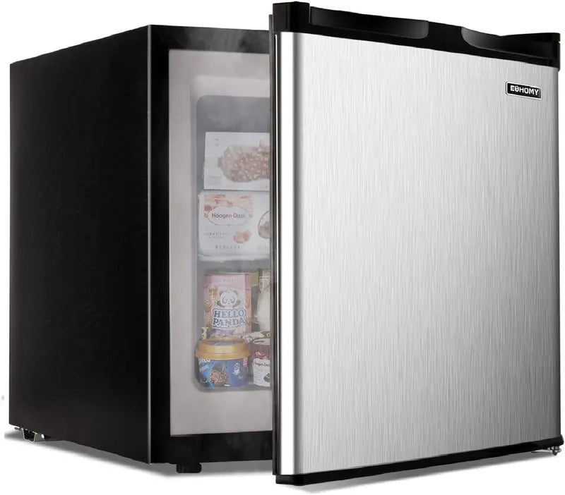 Compact 3.0 Cu. Ft. Upright Mini Freezer  Stainless Steel Reversible Door, Ideal for Dorms, Apartments, or Offices